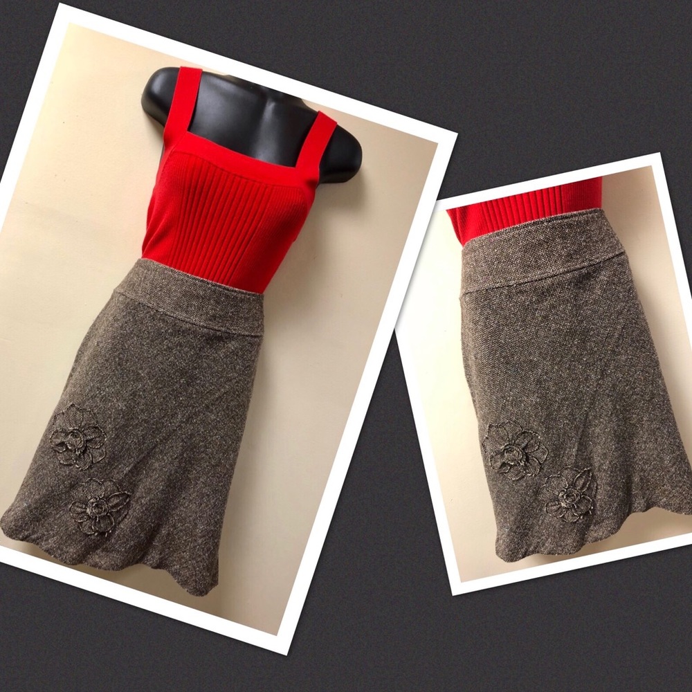 GEORGE Twill Chevron Aline skirt size 6 lined